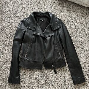 Aritzia Black Leather Jacket